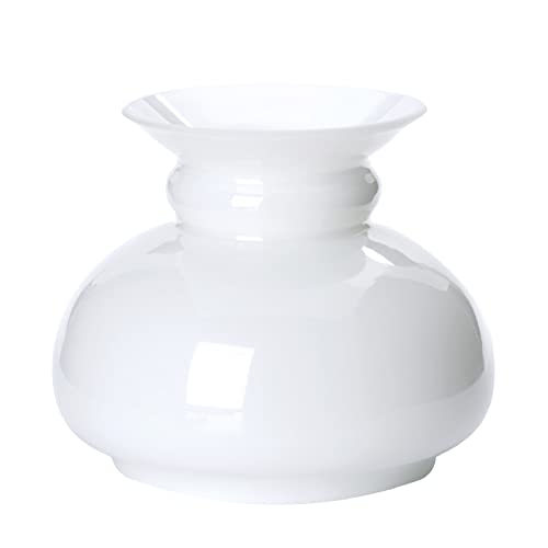 Lampada a cherosene Vesta in molte misure Paralume in vetro Petro lampada a petrolio in vetro cherosene opalino bianco (diametro inferiore: 190 mm)
