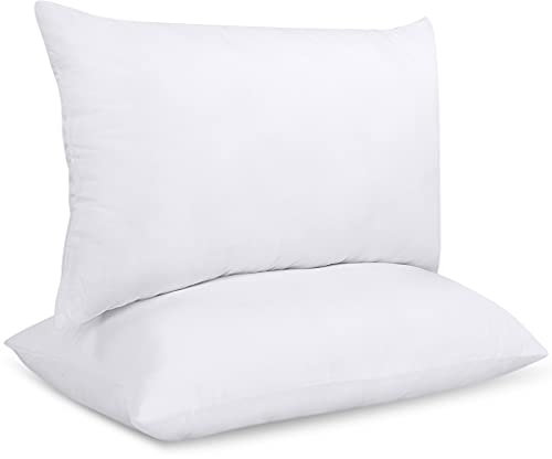 Utopia Bedding Set di 2 Cuscini - 30 x 50 cm Imbottitura per Cuscini - Tessuto Misto Cotone Cuscini Divano - Cuscino Interno (Bianco)