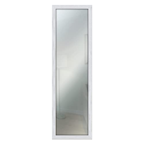 Lupia Specchio da parete MIRROR SHABBY CHIC 38x121 cm colore Bianco, specchiera per camera da letto, soggiorno, ingresso, verticale o orizzontale