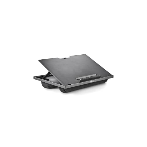 NGS LAPNEST - Supporto multifunzionale ed ergonomico per laptop fino a 15,6' con base imbottita, regolabile con 8 livelli di altezza