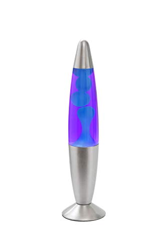 Signes Grimalt - Lampada da tavolo Lava, 35 cm, colore lilla-blu, metallo, 35 x 10 x 10 cm