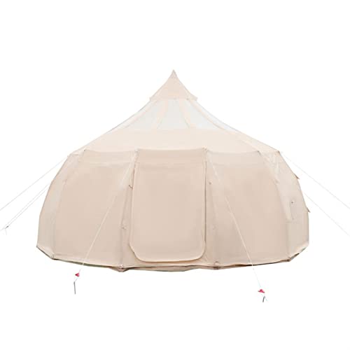 QXWJ Rifugio for campeggio impermeabile multifunzionale, tenda a campana su tela all'aperto 5m tela / 900D oxford teso di stoffa 4 stagione di lusso grande tela glamping tenda yurta for campeggio escu