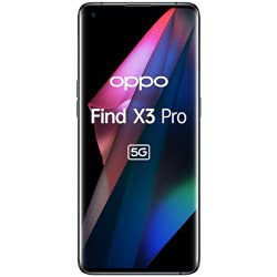 OPPO Find X3 Pro Smartphone 5G, Qualcomm 888, Display 6.7''QHD+AMOLED 120Hz, 4 Fotocamere 2*50MP, RAM 12GB+ROM 256GB, 4500mAh, WiFi6, Dual Sim, [Versione Italiana], Black