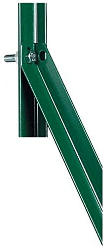10x Saetta A L 25x25x3 H. 150 cm in Ferro PLASTIFICATO Verde PALO per Recinzione