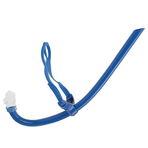 Deror Snorkel da Nuoto, boccaglio Montato frontalmente con Silicone, boccaglio per l'allenamento del respiro(Blu)