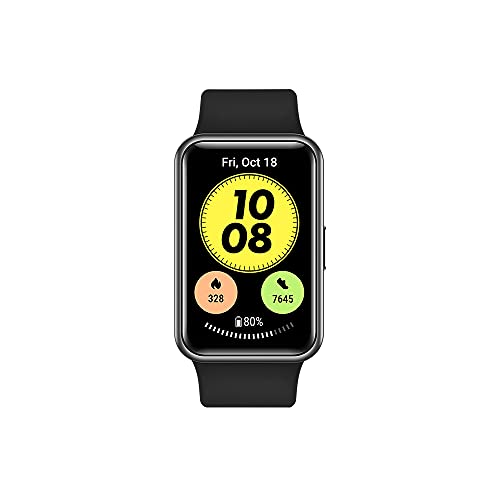 HUAWEI WATCH FIT new Smartwatch, display AMOLED da 1,64', 97 modalità di allenamento, monitoraggio della frequenza cardiaca 24/7, batteria fino a 10 giorni, Graphite Black
