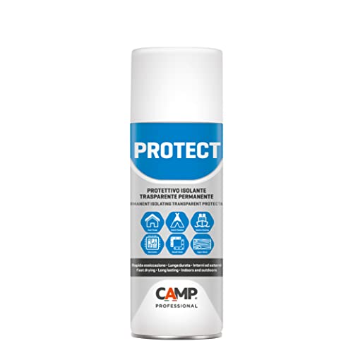 Camp Protect Spray Protettivo Isolante Per Plastica, Legno, Ceramica e Metalli, Trasparente, Plastificante, Anti-Ossidante e Impermeabilizzante