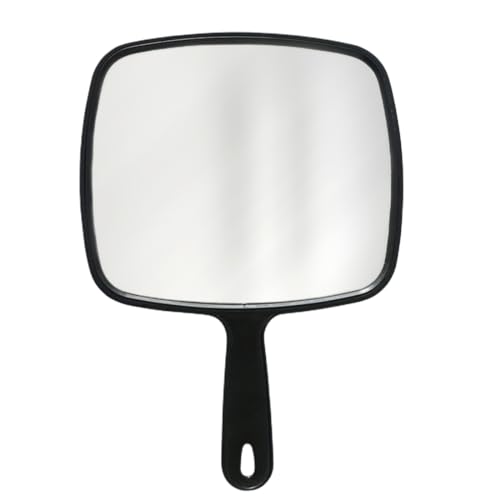 JTKREW 1 pezzi Grande specchio a mano con comoda maniglia, grande specchio portatile per barbieri, parrucchieri, studi dentistici, per tagliare i capelli e applicare il trucco