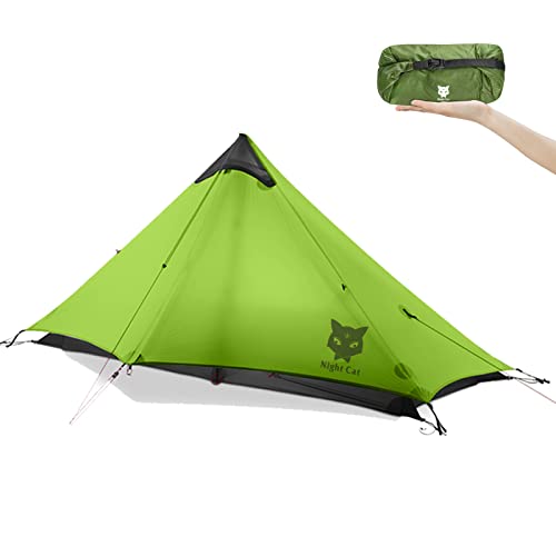 Night Cat Tenda Zaino in Spalla Tenda da Trekking Professionale Ultraleggera Impermeabile per 1 Persona Campeggio Doppio Strato
