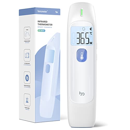 Termometro frontale senza contatto per adulti e bambini, termometro clinico digitale 2 in 1 termometro a infrarossi, lettura rapida accurata, allarme febbre, richiamo della memoria con tempo preciso
