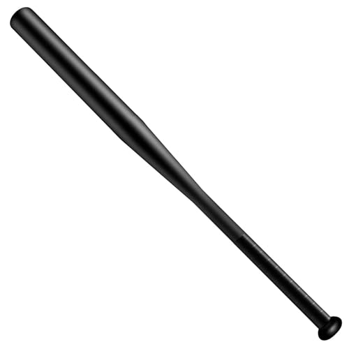Mazza da Baseball in Acciaio 71cm Rinforzata Super Resistente Peso 1Kg Nera, Color Argento o Rossa con Grip (NERO)