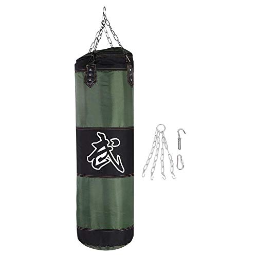 Longzhou Sacco da Boxe da Boxe, Sacco da Boxe Vuoto per Allenamento Kick Sandbag Lotta da Karate Punch Punch Sacco da Sabbia Sandbag(verde-100 Centimetri)