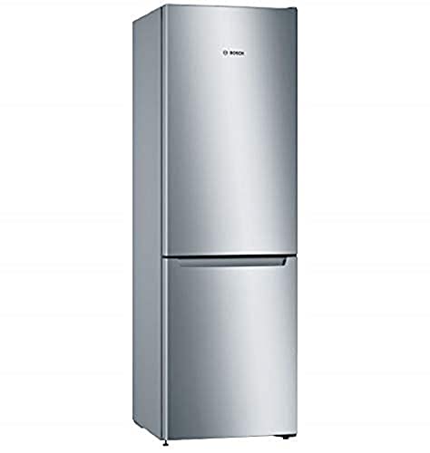 Bosch Elettrodomestici, Serie 2, Frigo-congelatore combinato da libero posizionamento, 186 x 60 cm, Inox look, KGN36NLEA
