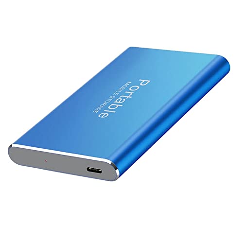 GAXIABDH Disco Rigido Esterno Portatile, SSD Esterno da 500GB 1TB 2TB 4TB 6TB 8TB 10TB, USB 3.0, per PC Windows, Mac, XP/Mac, Linux, Android,10TB Blue