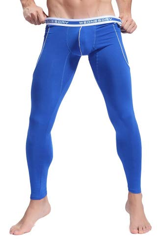 ARCITON Pantaloni Termici Uomo Invernali Traspirante Calzamaglia Lunga Intimo Uomo Leggings XL(Vita: 88cm-95cm) 3004cku Blu