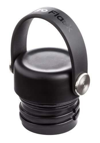 Hydro Flask Tappo Flex Cap antigoccia per imboccatura standard, con isolamento a nido d'ape e manico perni in acciaio inossidabile, Senza BPA tossine, Black