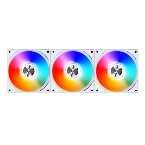 Lian-Li UNI FAN AL120 RGB PWM Lüfter, 3er Pack con controller - 120 mm, bianco