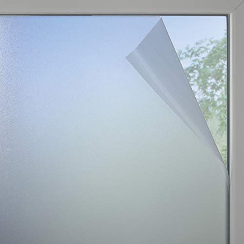 Gardinia Pellicola per finestre, Effetto Vetro opalino, 90 x 200 cm, Colore: Bianco Opaco, PVC