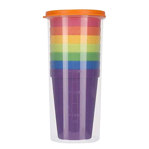 Linian Bicchieri Plastica Colorati,8 pezzi Tazze da campeggio,Impilabili,Colore