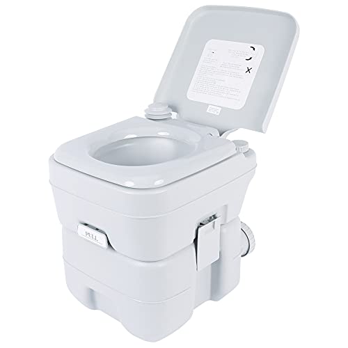 Z ZELUS Toilette da Campeggio Toilette Portatile WC Rimovibile per i Bambini Anziani Bagno Mobile per Camper Casa Mobile WC Chimico da Viaggio (20L)
