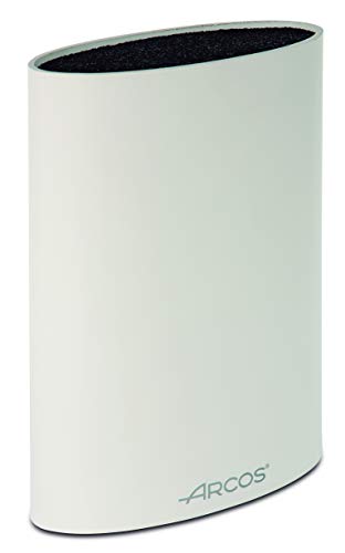 Arcos Blocks, Ceppo Portacoltelli Universale fino a 20 cm, Fatto di Elastomero termoplastico 220 x 160 x 65 mm (8.66 x 6.30 x 2.56 inches),, Colore Bianco