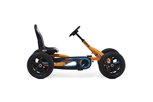 BERG Karting Buddy B-Orange | Kart a pedali, Go-Kart, sedile regolabile, ruote gonfiabili, kart a pedali per bambini, bicicletta e veicoli per bambini da 3 a 8 anni