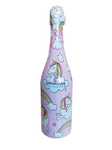 Vitapress Bottiglia Spumante analcolico per Bambini Unicorno, Gusto Mela 0,75 cl