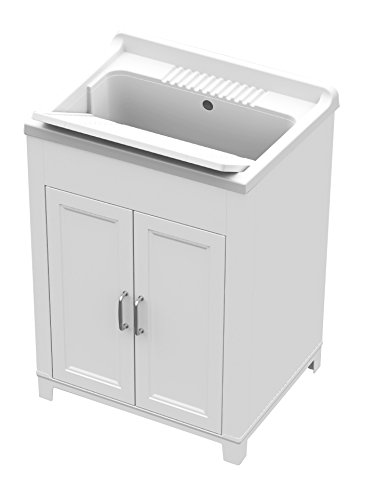 Mobile lavatoio,cm.60x50x85, in kit, 2 ante, vasca lavapanni completo di scarico