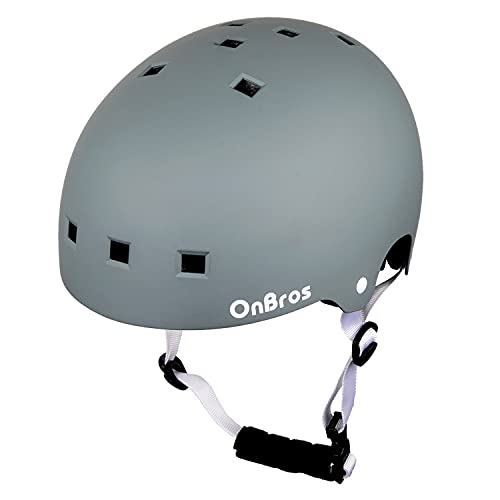 OnBros, casco per scooter e skateboard, per adulti e ragazzi, elegante casco da skate, BMX, casco da bici urbano, sicuro e confortevole, taglia M/L