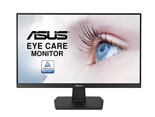 ASUS VA24EHE – Schermo PC 23, 8' FHD – Schermo IPS – 16: 9 – 75 Hz – 1920 x 1080 – 250 CD/M2 – HDMI, DVI e VGA – Adaptive Sync – Tecnologia Eye Care