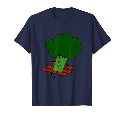Broccoli Rilassanti Seduto Su Una Panchina Maglietta