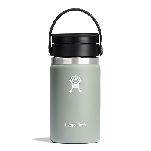 Hydro Flask Tazza per caffè da viaggio 354 ml, in acciaio inossidabile con isolamento sottovuoto tappo Flex Sip antigoccia, Senza BPA, Imboccatura larga, Agave, 354ml (12oz)