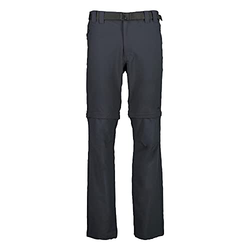 CMP Pantaloni Zip Off Elasticizzati Da Uomo, Antracite, 48