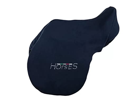 Horses Coprisella Pile Blu, Regolabile Adatto a più Misure di Selle, per Proteggere la Vostra Sella da Urti e Graffi, Resistente e Pratico