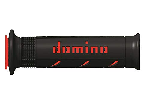 Domino COPPIA MANOPOLE MODELLO XM2 SUPER SOFT IN GOMMA PER MOTO STRADALI/RACING COLORE NERO/ROSSO Lunghezza: 120 mm e 125 mm Accessori: 97.5595.04-00