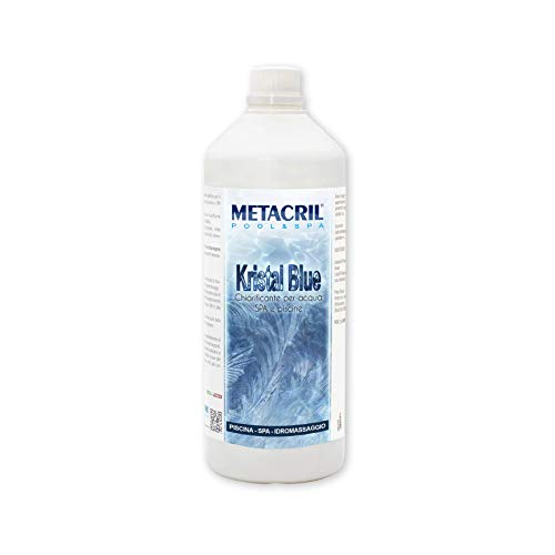 Metacril Kristal Blue 1 LT+ Dosatore Flocculante e Chiarificante a Base Naturale - Ideale per Piscina o Idromassaggio (Teuco,Jacuzzi,Intex,Bestway, ECC.) Spedizione IMMEDIATA