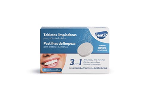 Senti2 Compresse Detergenti Per Protesi Dentali e Stecche Di Scarico - 30 pz