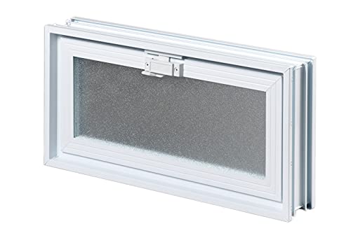 Finestra di ventilazione da inserire in una parete di vetromattoni o muratura | Dimensioni cm 48,4X24X8 | Unità di vendita 1 finestra