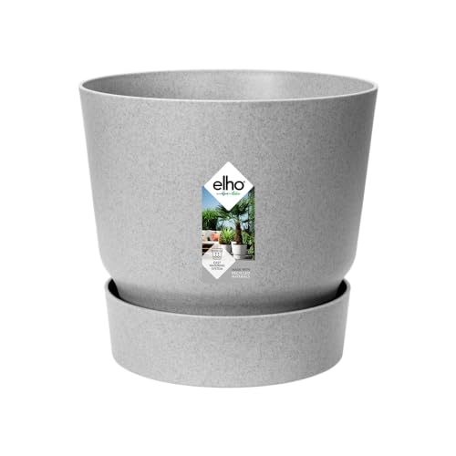 Elho Greenville Round 16 - Vaso per Esterno - Ø 16 x H 15.3 cm - Grigio/Living Concrete