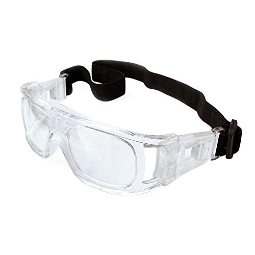 EnzoDate basket occhiali, occhiali di calcio maschile, calcio protettiva occhiali, Professional sport occhiali (bianco)