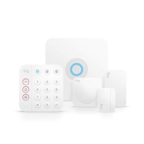 Ring Alarm | Kit da 5 pezzi, da Amazon - Sistema per la sicurezza domestica con monitoraggio assistito (opzionale) - Senza vincoli di lunga durata - Compatibile con Alexa