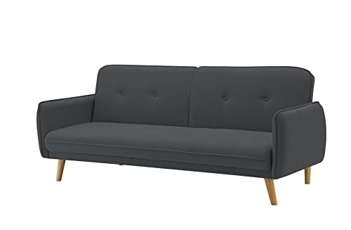 AVANTI TRENDSTORE Pedros - divano letto matrimoniale con schienale regolabile, divano con funzione letto, colore antracite. Dimensioni: LAP 174x80x85cm…