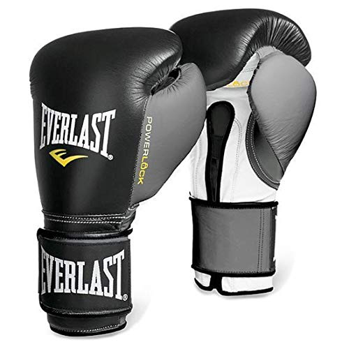 Everlast 2200655 Powerlock Training Gloves (Hook & Loop) Black/Grey 14 0Z