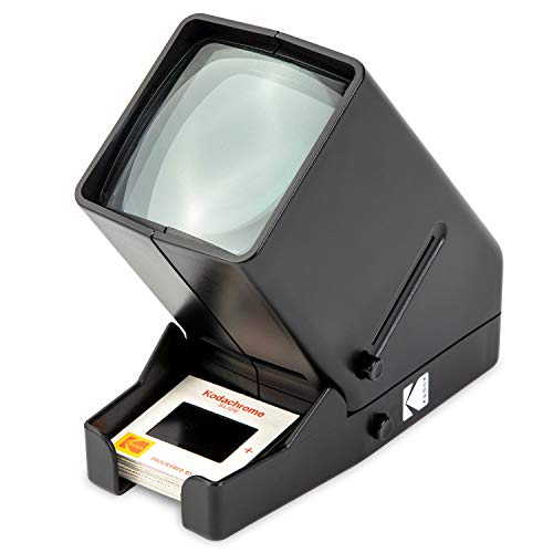 KODAK Proiettore di diapositive e negativi da 35mm, alimentazione a batteria, ingrandimento 3X, LED