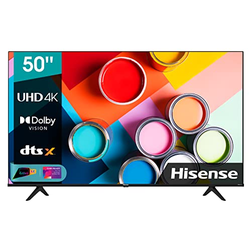 Hisense 50' UHD 4K 2022 50A6FG, Smart TV VIDAA 5.0, HDR Dolby Vision, Controlli vocali Alexa / Google Assistant, Tuner DVB-T2/S2 HEVC 10, lativù 4K