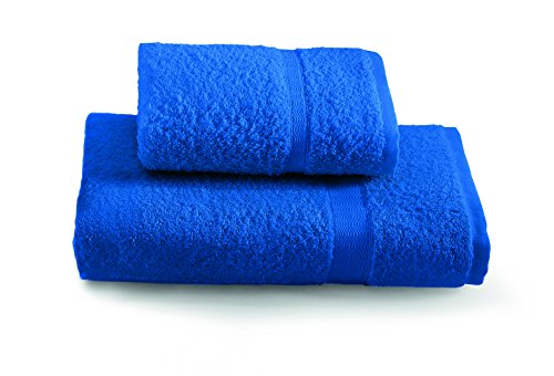 Gabel Tintunita & Co Set Asciugamani, 100% Cotone, Blu Elettrico, 100x60x0.8 cm