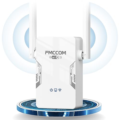 FMCCOM 2023 Nuovo Ripetitore WiFi Potente per Casa Amplificatore WiFi Estensore Wireless WiFi Extender, 300Mbit/s 2.4GHz WLAN Ripetitore WiFi, Modalità AP, WPS, Porta LAN, WPA2