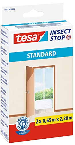 Tesa TE55679-00020-03 Insect Stop Zanzariere Attacca e Stacca Standard per Porte, Bianco, 0.65 x 2.2M