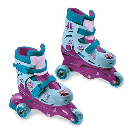 Mondo-28299 Disney Frozen Mondo Toys II-3 in Line Skates-Pattini Doppia Funzione Regolabili-Ruote PVC-Roller Bambina-Size S/Mis. 29/32-28299, Multicolore, S, 18278