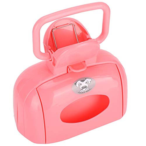Tomantery Pooper Scooper with Rake, Dog Waste Pooper with Garbage, Pooper Scooper for Large Dogs, for Small Medium Dogs(Bag Type Toilet Picker【Pink】)